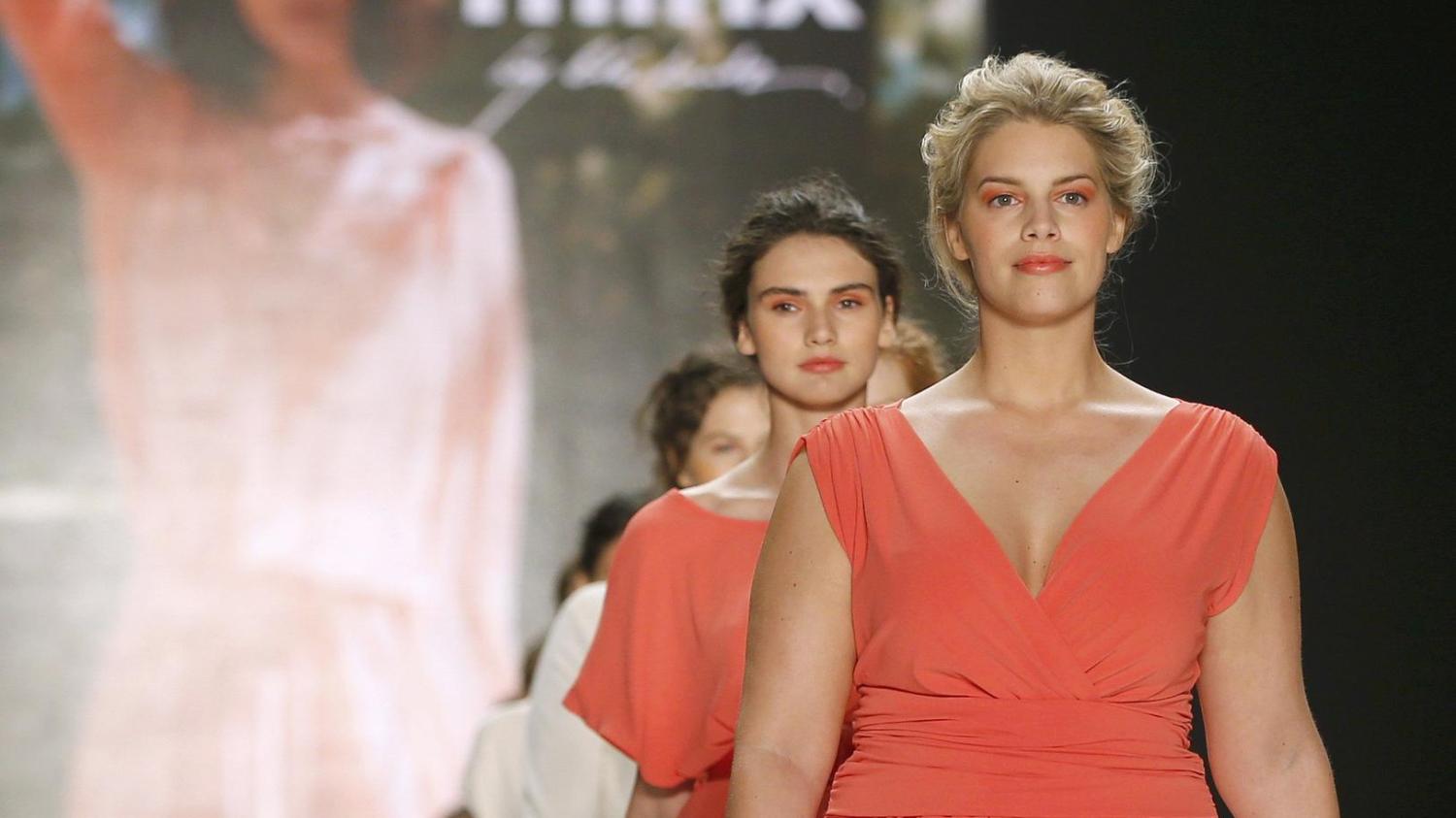Plussize Model auf der Berliner Fashion Week
