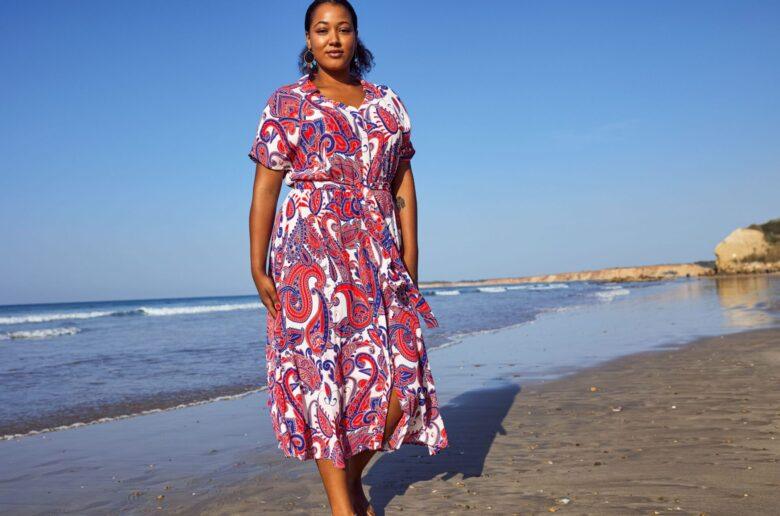 große größen Maxikleid