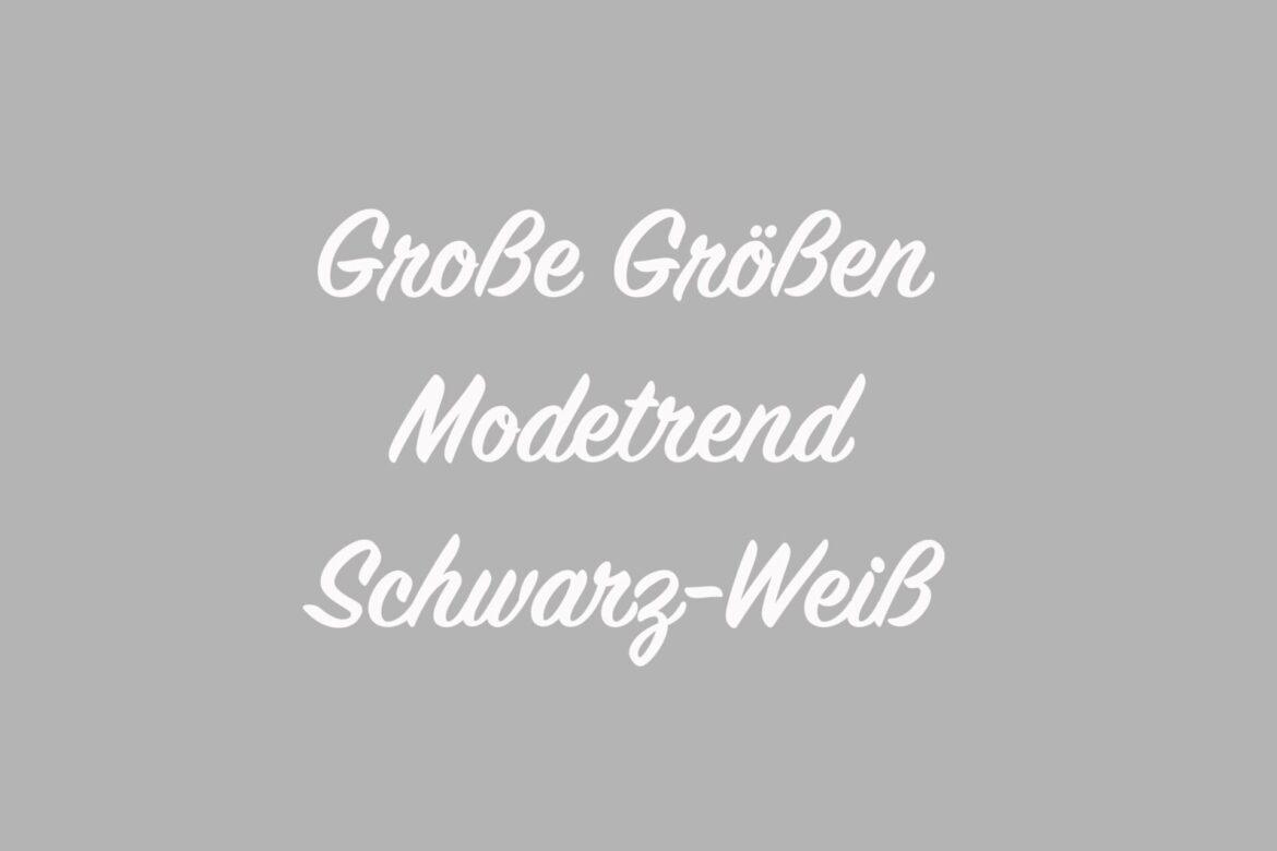 Große Größen Modetrend Schwarz-Weiß