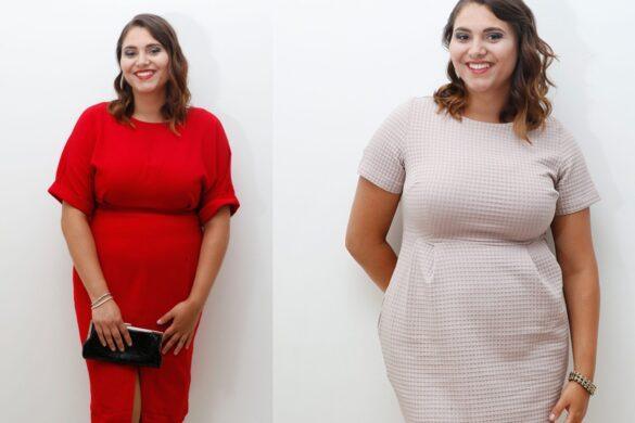 Welche große Größen Kleider können den Bauch kaschieren?