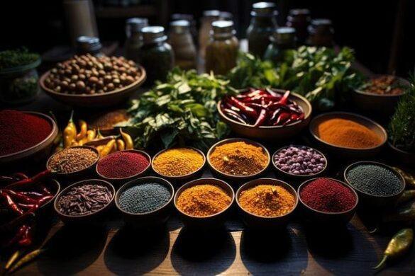 Bild mit unterschiedlichen Gewuerzen