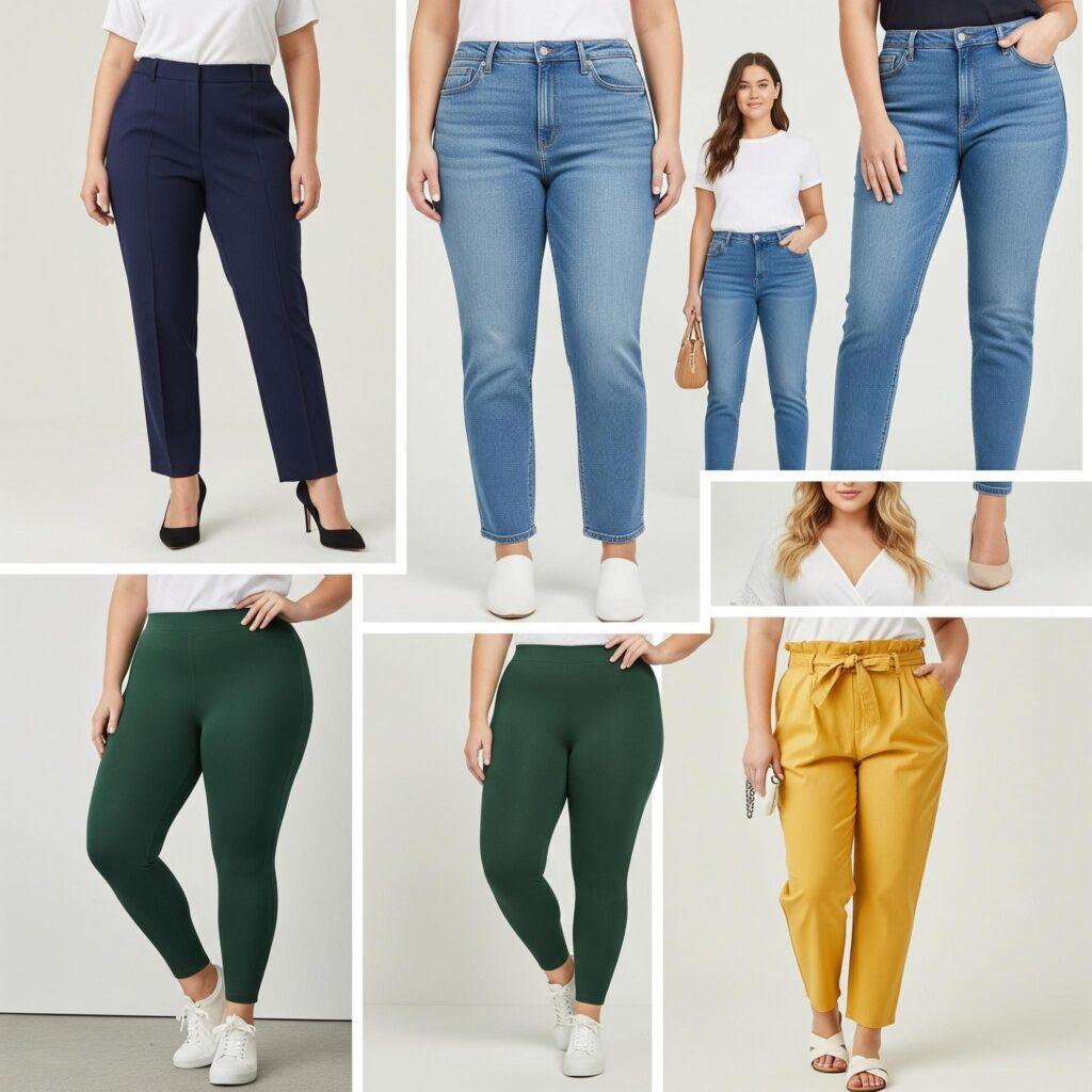 Hosentypen, die molligen Frauen mit Bauch schmeicheln