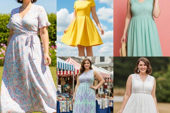 Collage an Frauen mit tollen Kleidern