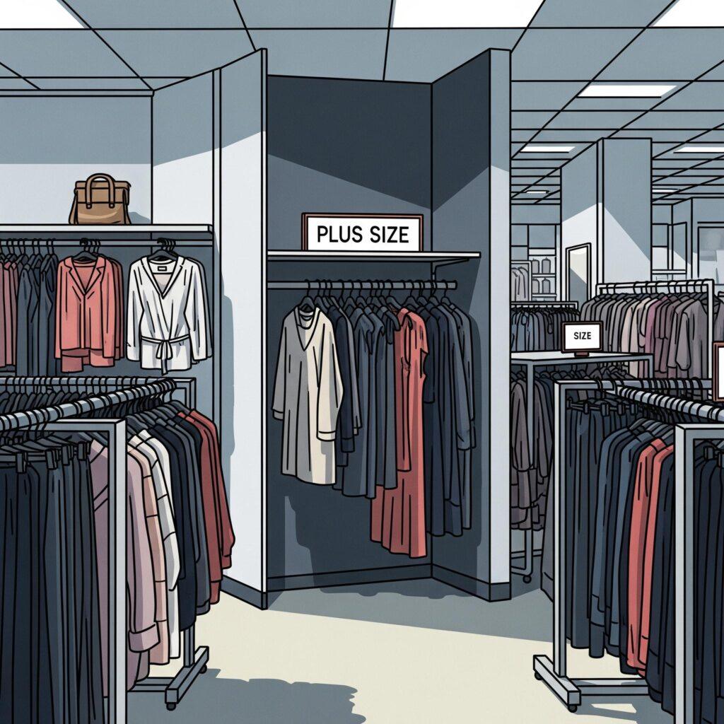 Erinnerst du dich an die Zeiten, in denen der "Plus Size"-Bereich im Kaufhaus einer versteckten Nische glich?