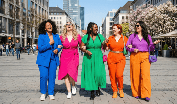 Curvy Models zeigen Dopamine Dressing Trends 2026.